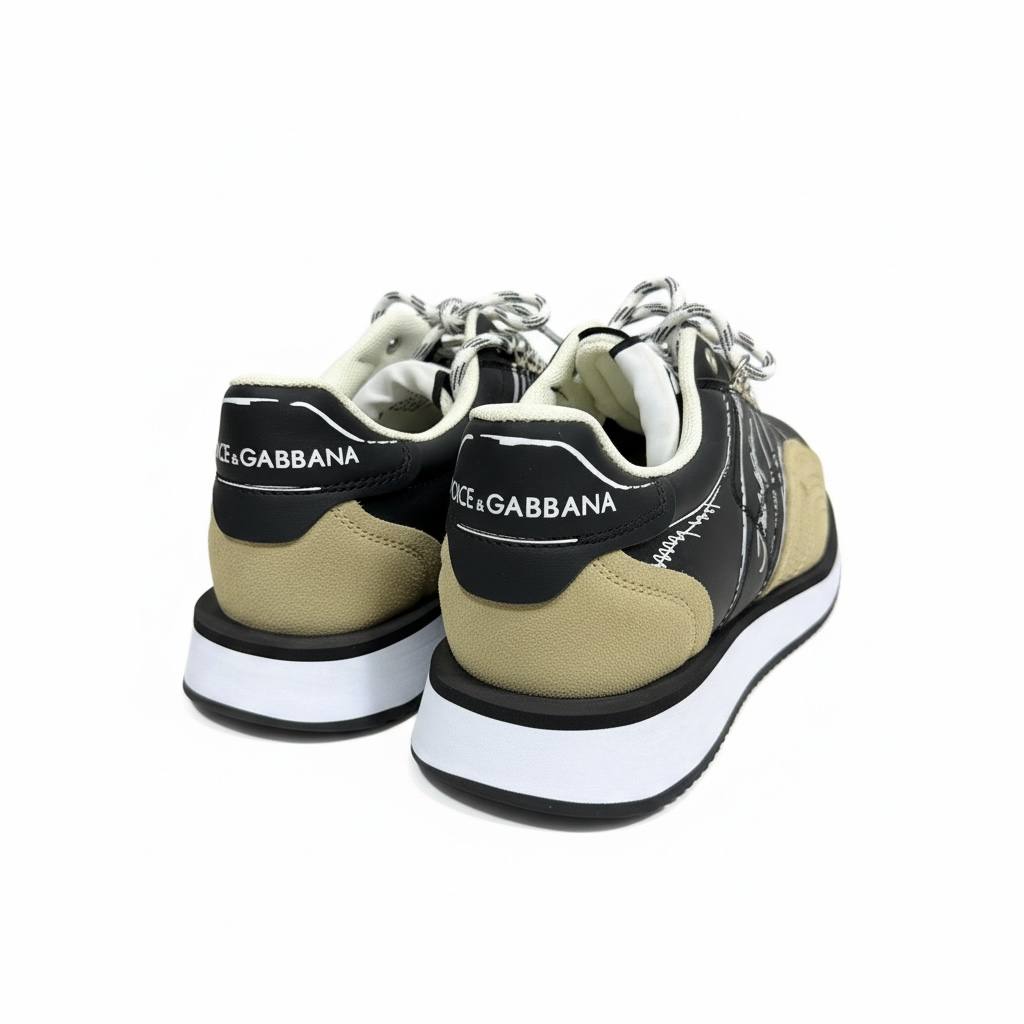 Dolce & Gabbana Black Graphic Sneakers 🖤✍️🔥 | Luxury Artistic Streetwear 👟✨