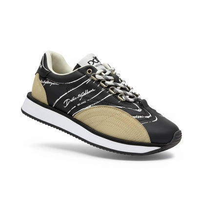 Dolce & Gabbana Black Graphic Sneakers 🖤✍️🔥 | Luxury Artistic Streetwear 👟✨