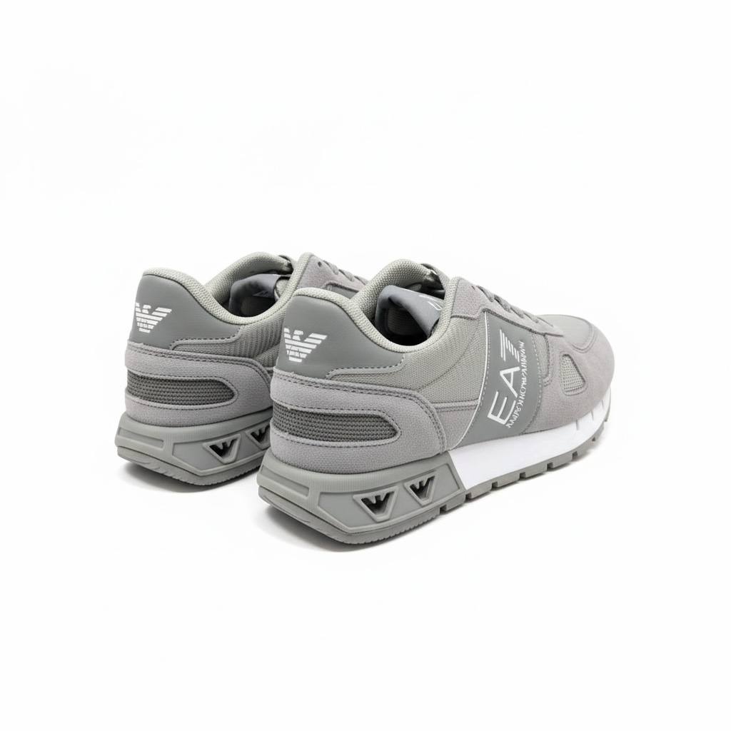EA7 Emporio Armani Grey Sneakers 🩶👟 | Minimal Sport Luxury 🔥✨