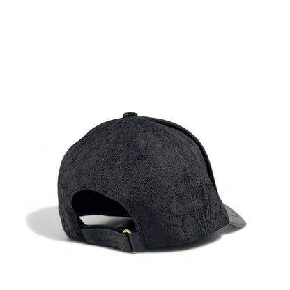⚫ Coach Signature Canvas Cap | Black