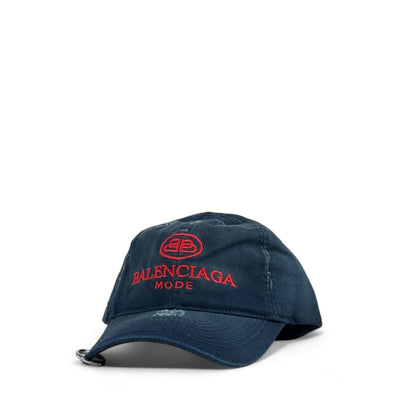 Balenciaga Navy Blue Mode Cap – Luxury Streetwear Baseball Hat 🔵🔥