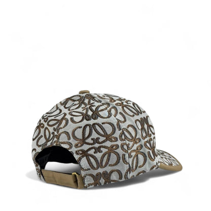 Loewe Beige Monogram Cap 🧢 with Signature Anagram Pattern ✨
