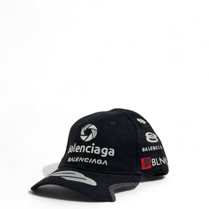 Balenciaga Racing Logo Cap 🧢 | Black Luxury Designer Streetwear Hat 🚀