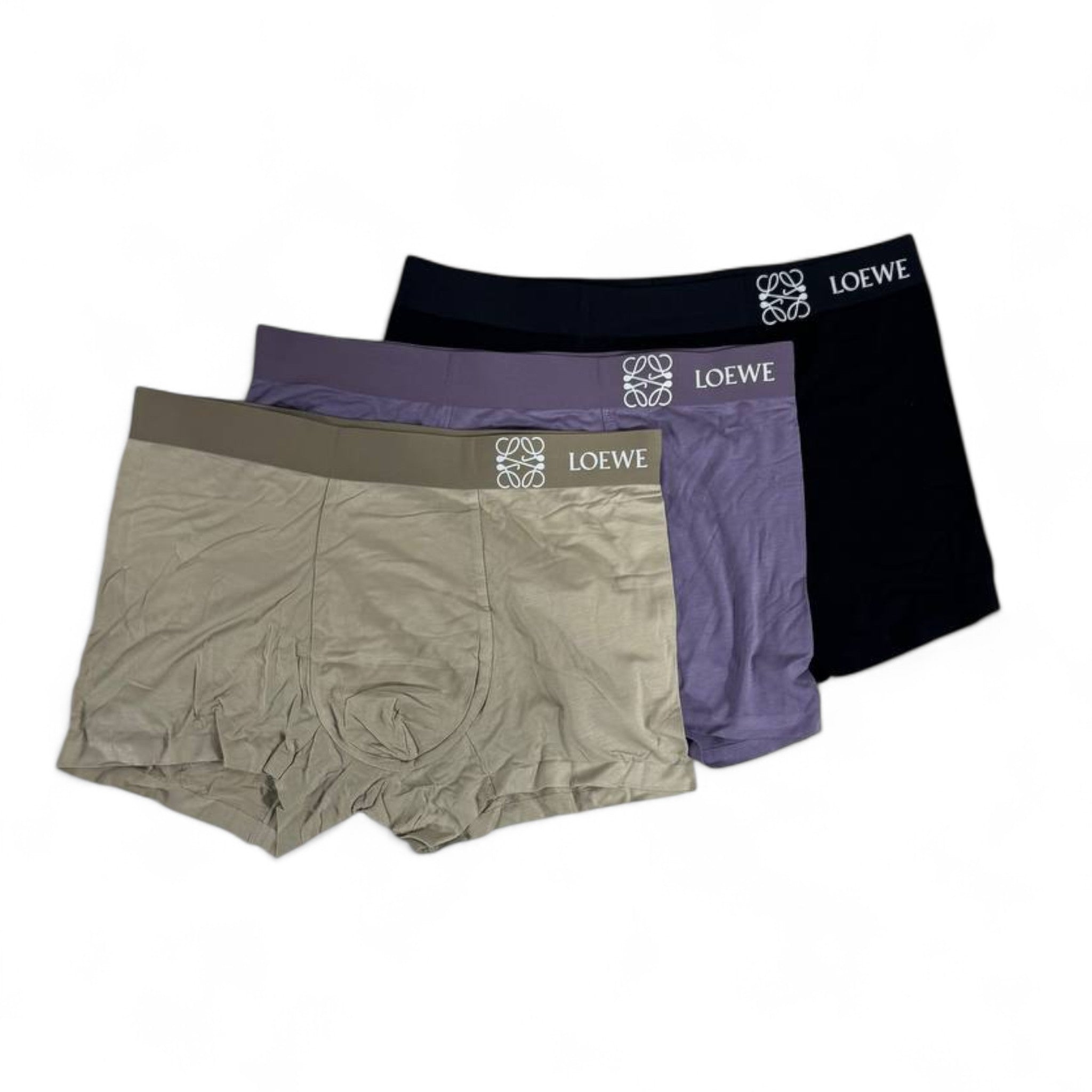 🖤 Loewe Men’s Luxury Boxer Set (3 Pieces) | Designer Comfort & Modern Elegance