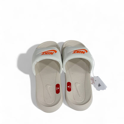 🟠 Nike white Slides with Orange Swoosh – Bold Summer Comfort ☀️