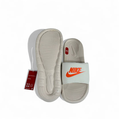 🟠 Nike white Slides with Orange Swoosh – Bold Summer Comfort ☀️