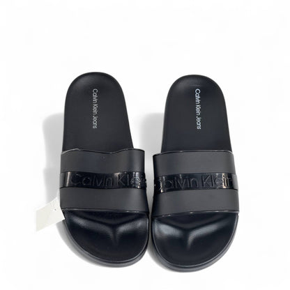 🖤 Calvin Klein Jeans Black Slides – Premium Comfort Slippers