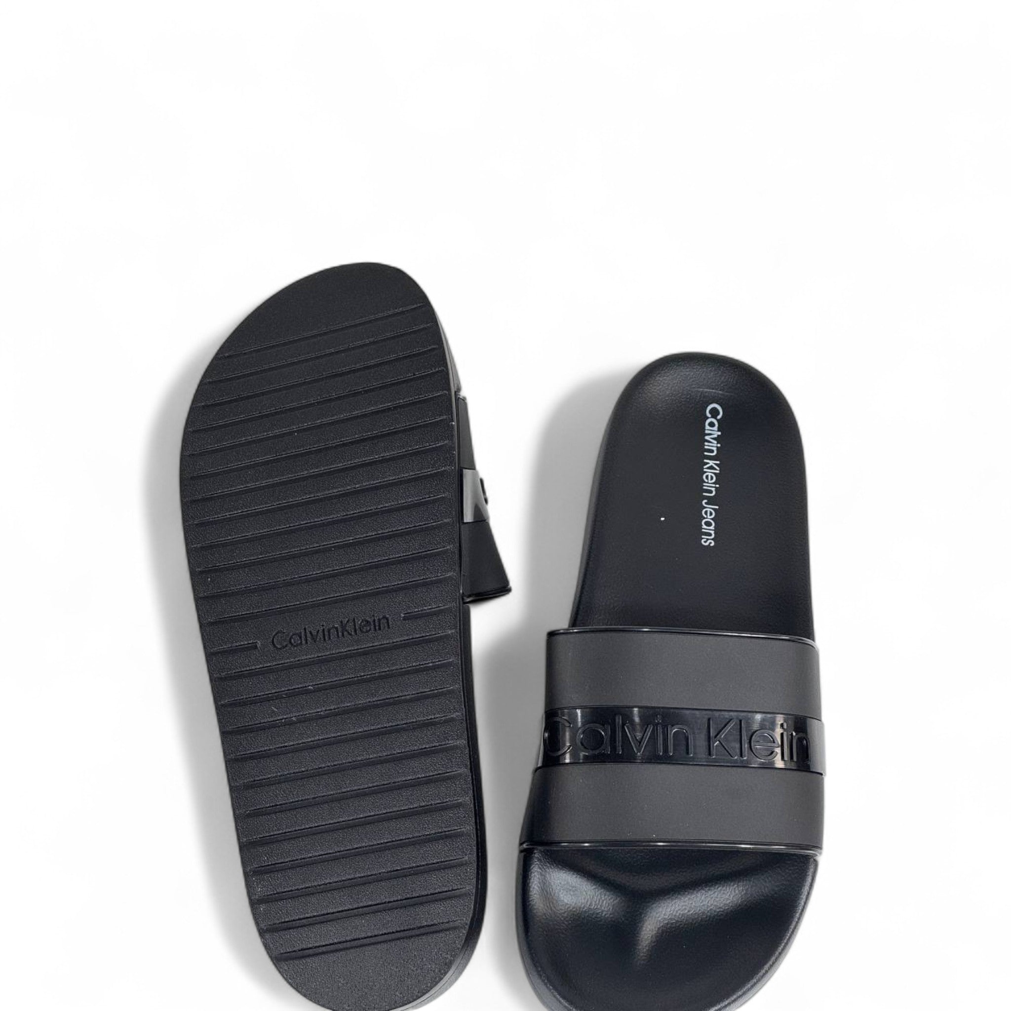 🖤 Calvin Klein Jeans Black Slides – Premium Comfort Slippers