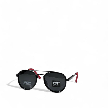 🕶 Montblanc Round Polarized Sunglasses – Double Bridge Design