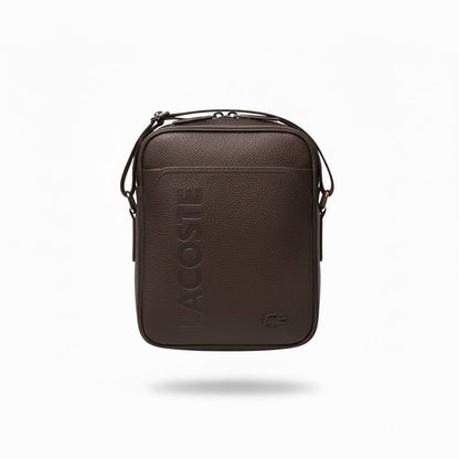 Lacoste Premium Brown Crossbody Bag 🐊🤎 | Elegant Everyday Messenger
