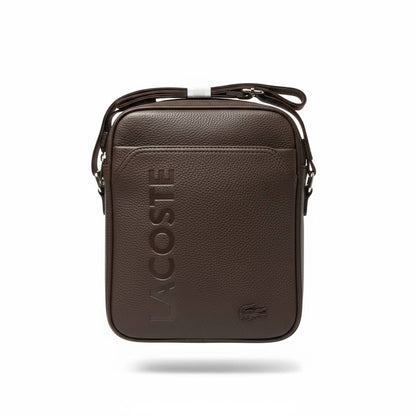 Lacoste Premium Brown Crossbody Bag 🐊🤎 | Elegant Everyday Messenger