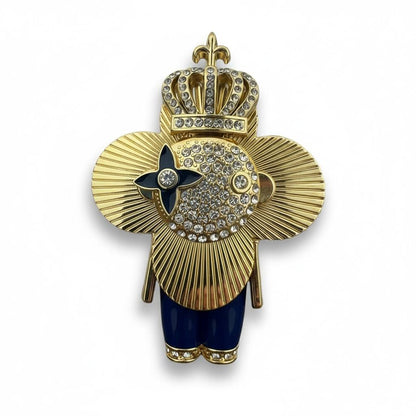 Louis Vuitton Vivienne Royal Crown Pendant 👑✨ | Gold & Crystal Collector Edition
