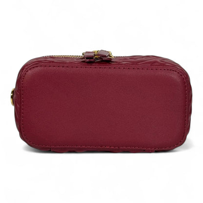 FENDI Red Nappa FF Vanity Box Bag ❤️✨ | Quilted Monogram & Gold Hardware
