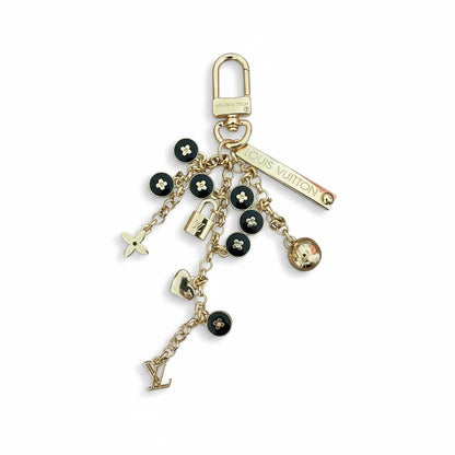 Louis Vuitton Gold & Black key chain – Monogram Icon Luxury Accessory ✨🖤