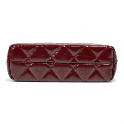 Chanel Burgundy Quilted Mini Top-Handle Bag – Glossy Classic Luxury Edition 🍷✨