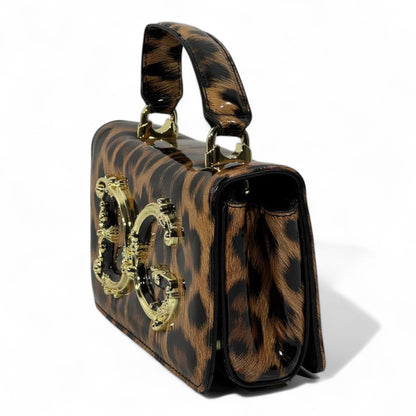 Dolce & Gabbana Leopard Print Baroque Logo Bag – Wild Luxury Statement 🐆✨