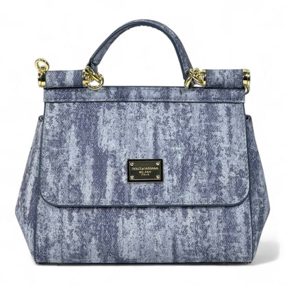 Dolce & Gabbana Denim-Texture Top Handle Bag 💙✨