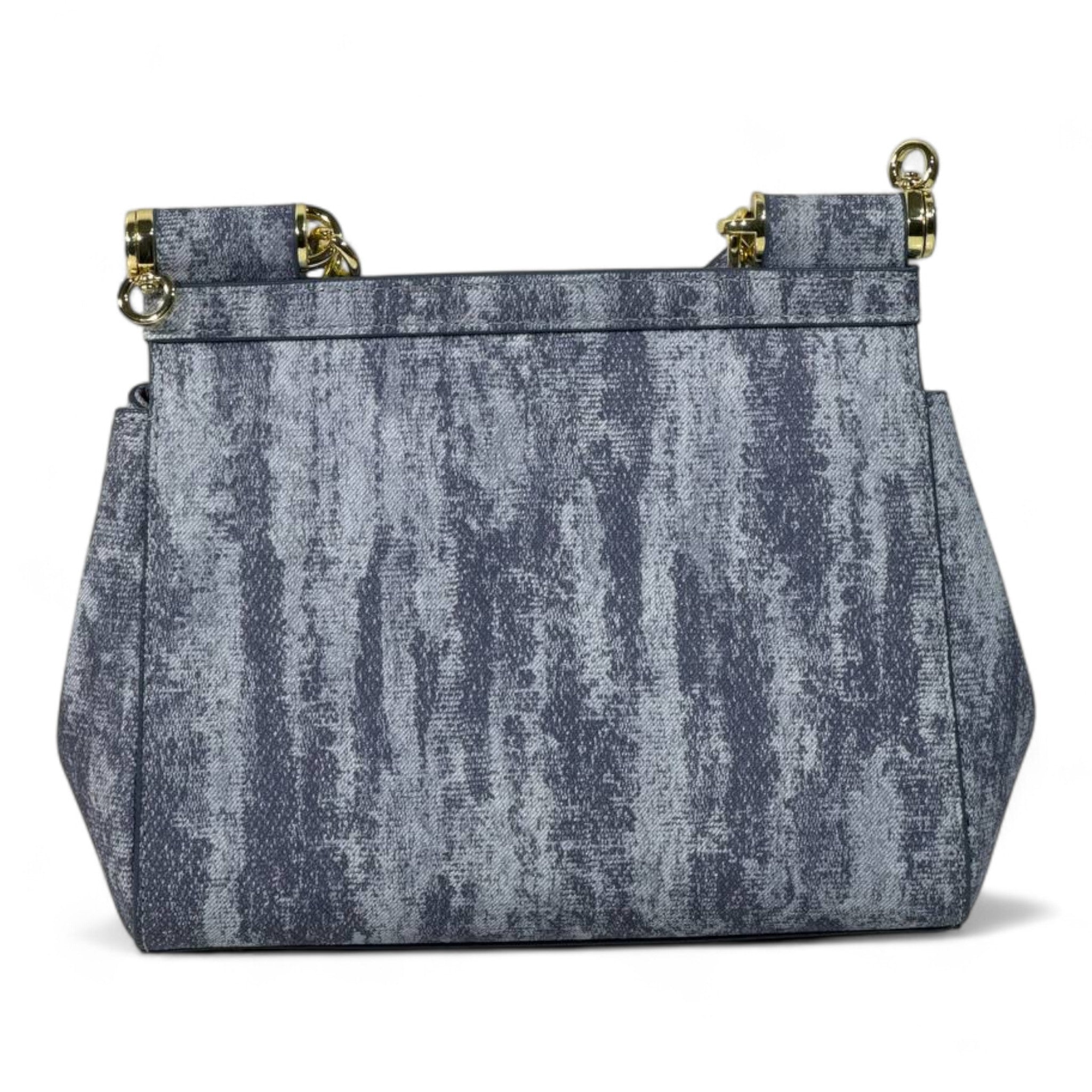 Dolce & Gabbana Denim-Texture Top Handle Bag 💙✨