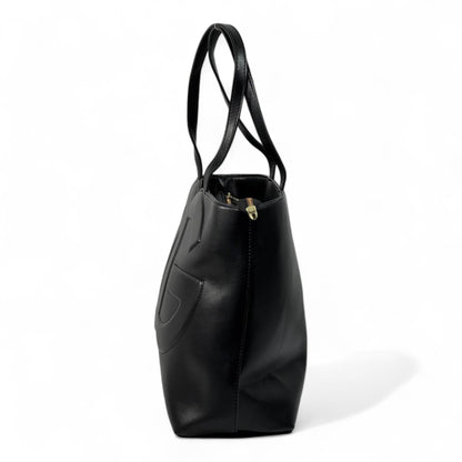 Dolce & Gabbana Black Leather DG Tote Bag ✨🖤 | Iconic Embossed Logo Shopper