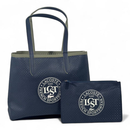 ✨ Lacoste Double-Face Reversible Sports Tote – Navy & Olive Edition ✨