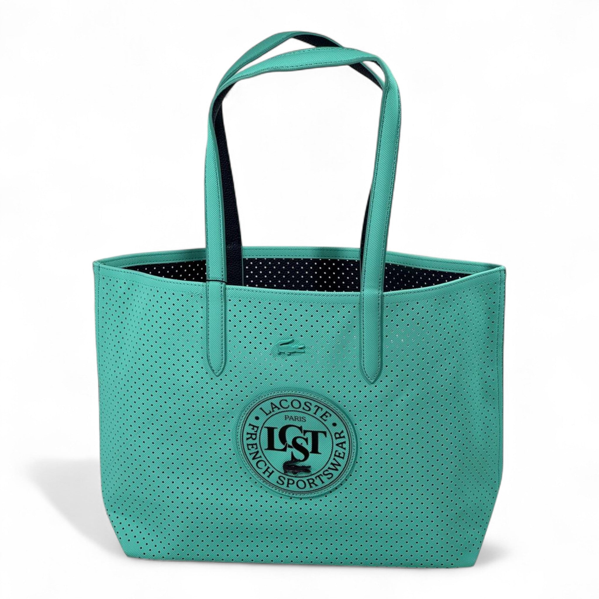 ✨ Lacoste Double-Face Reversible Sports Tote – Navy & Mint Edition ✨