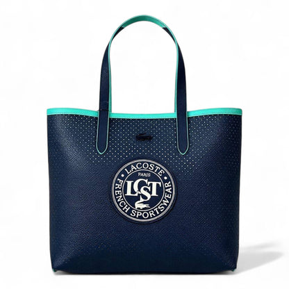 ✨ Lacoste Double-Face Reversible Sports Tote – Navy & Mint Edition ✨