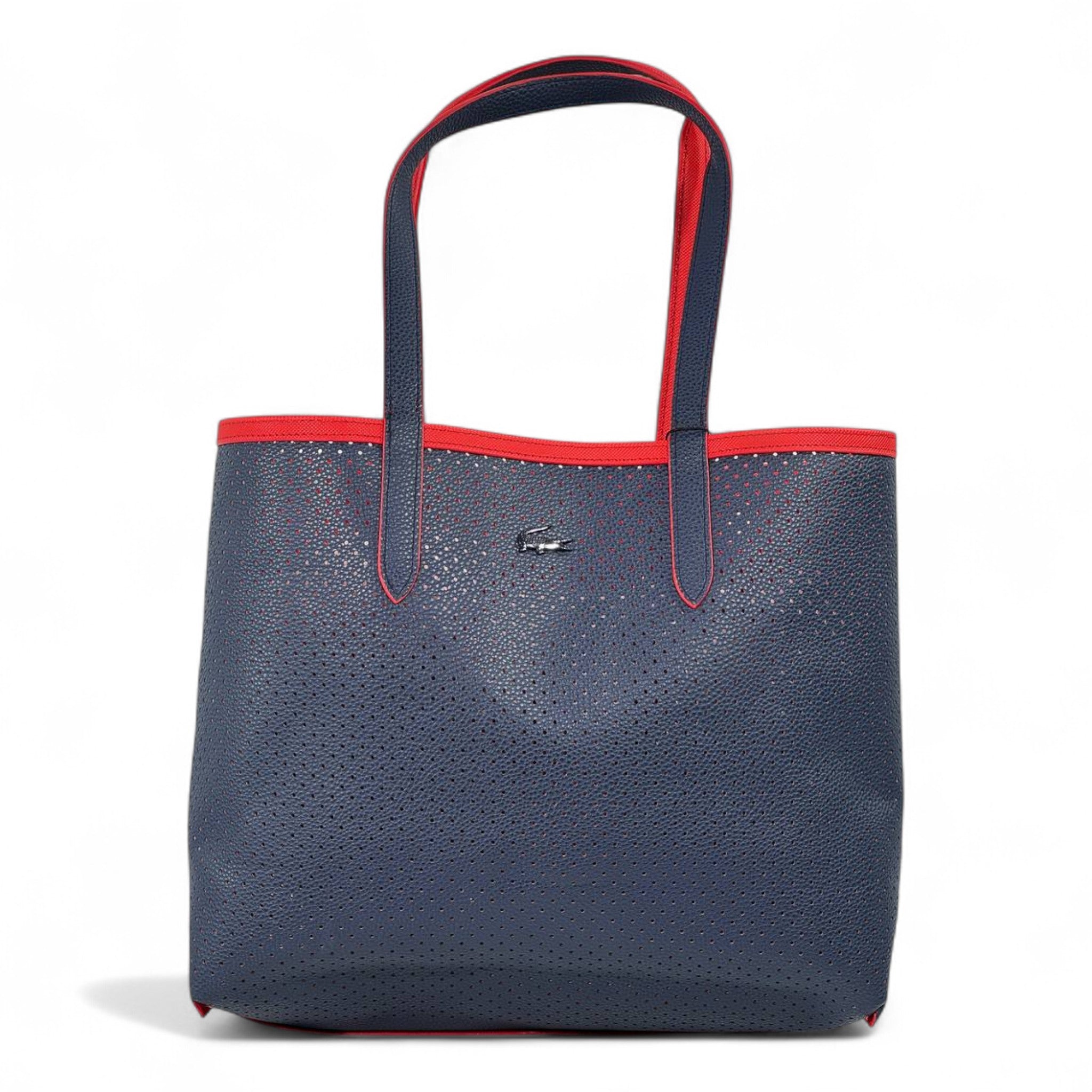 ✨ Lacoste Double-Face Reversible Sports Tote – Navy & Red Edition ✨
