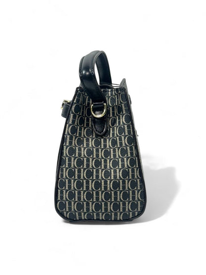 ✨ Carolina Herrera CH Logo Top-Handle Bag – Black Edition ✨