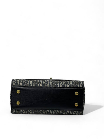 ✨ Carolina Herrera CH Logo Top-Handle Bag – Black Edition ✨