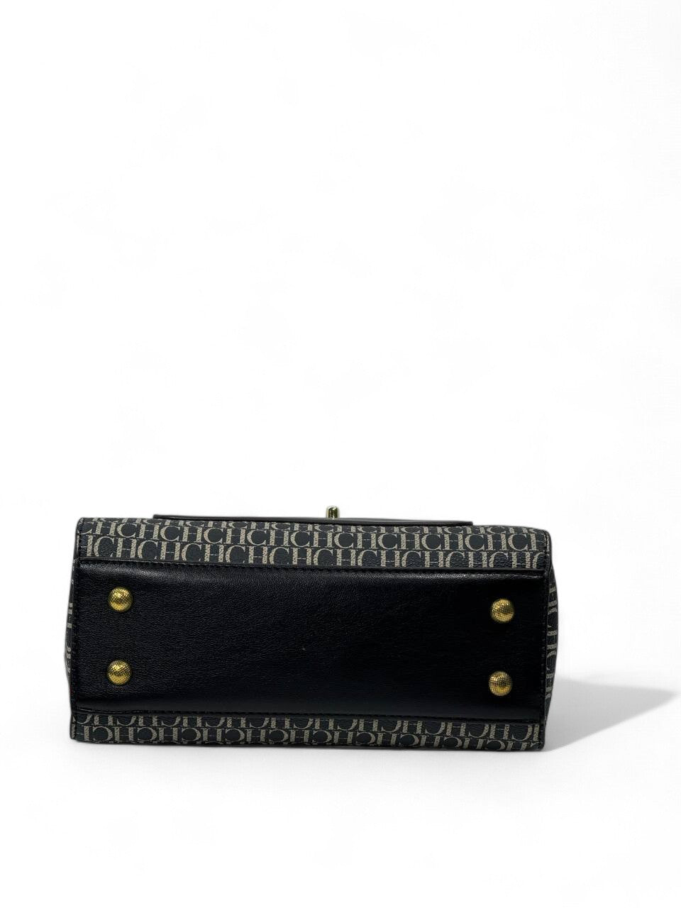 ✨ Carolina Herrera CH Logo Top-Handle Bag – Black Edition ✨