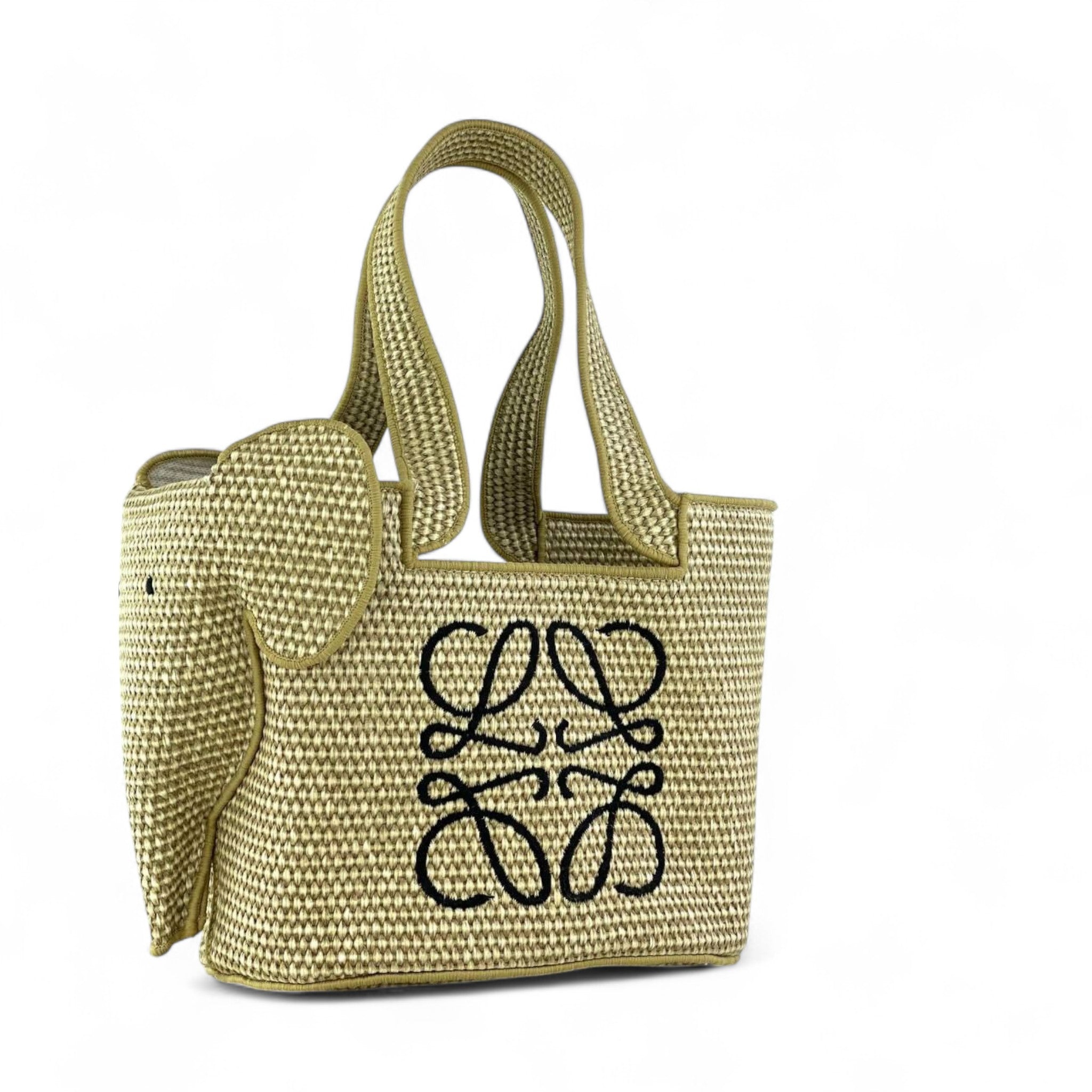 Loewe Elephant Basket Bag – Natural Beige Charm 🐘🌾