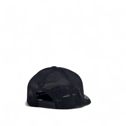 🧢 Diesel Black Trucker Cap – Iconic Mohawk Graphic | Unisex Streetwear Hat