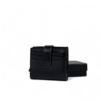 🖤 Emporio Armani Black Leather Wallet – Compact Trifold with Card Holder