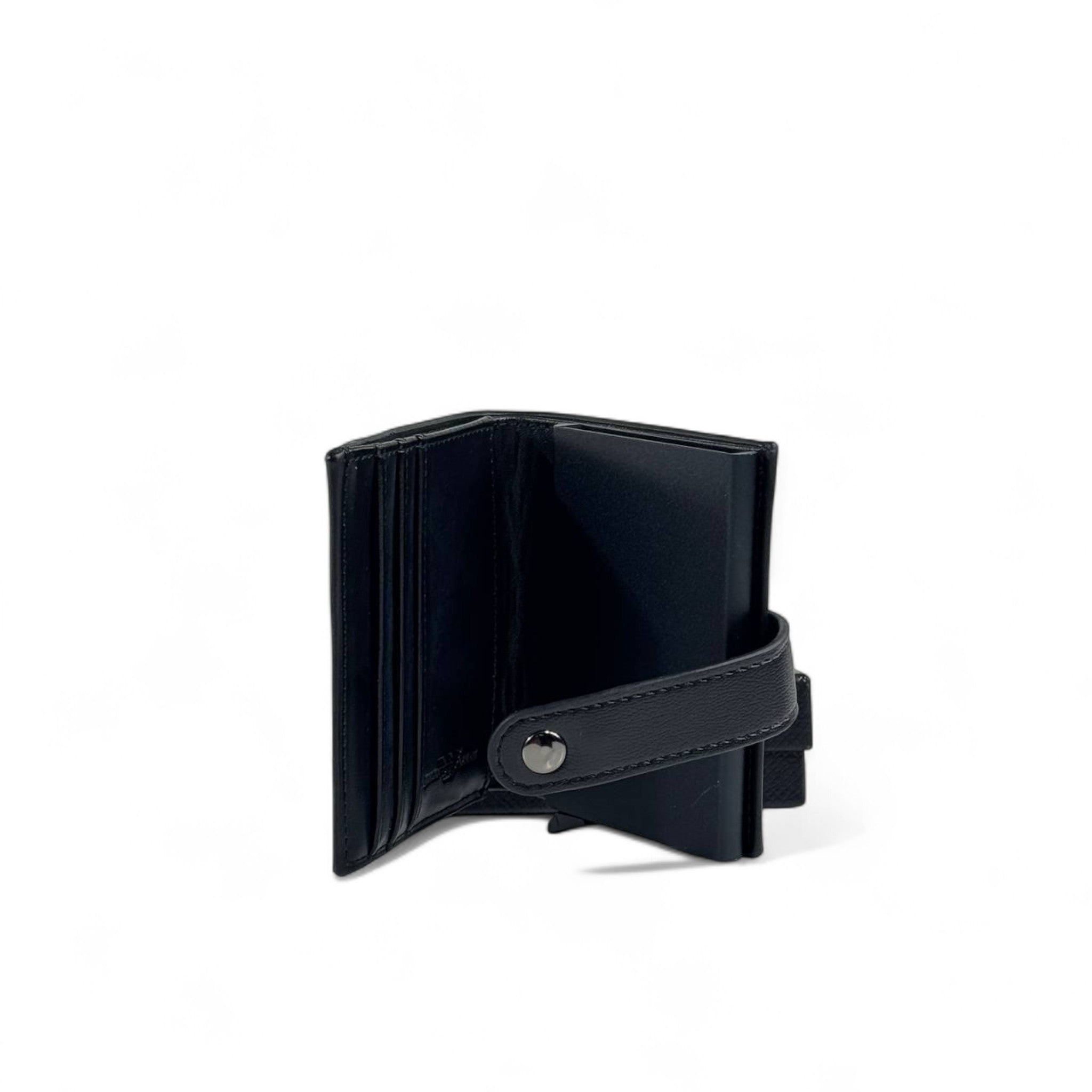 🖤 Emporio Armani Black Leather Wallet – Compact Trifold with Card Holder