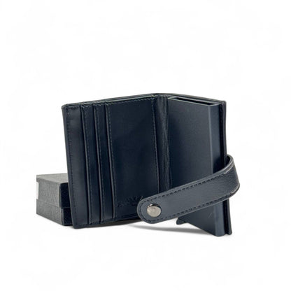 🖤 Emporio Armani Black Leather Wallet – Compact Trifold with Card Holder