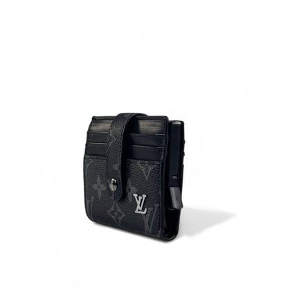 🖤 Louis Vuitton Monogram Black Wallet – Compact Leather Trifold