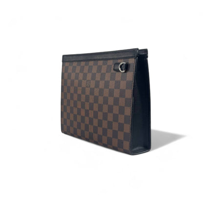 🎨 Louis Vuitton Damier Graphite Pochette w/ Colorful Sticker Patches | Limited Edition Luxury Bag 👜✨