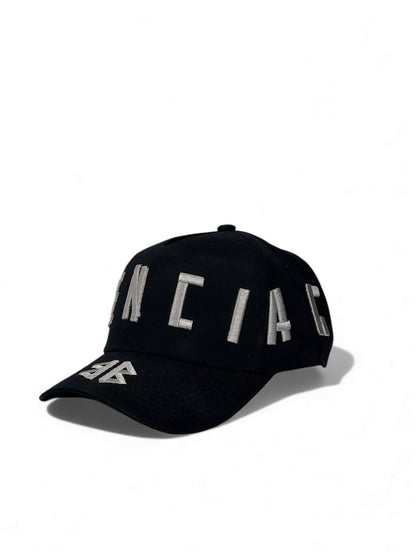 Balenciaga Luxury Embroidered Cap – Black & Silver Edition 🧢⚫✨ (Unisex Street Style)