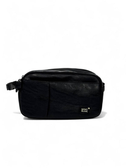 🖤 Montblanc Black Luxury Crossbody Pouch – Premium Leather Look