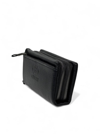 🖤 Gucci Black Pebbled Leather Crossbody Pouch – Iconic Luxury Essential
