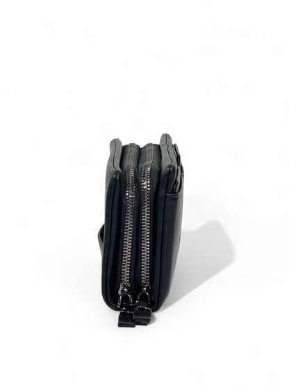🖤 Calvin Klein Black Leather Clutch – Minimal Modern Designer Pouch