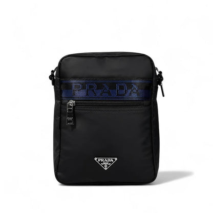 🖤💙 Prada Black & Blue Logo Crossbody Bag – Premium Nylon Designer Shoulder Bag