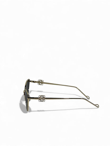 Loewe Anagram Cat-Eye Luxury Sunglasses – Gold Frame & Black Lenses 🖤✨