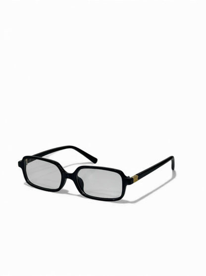 🕶✨ Miu Miu Inspired Slim Black Rectangle Sunglasses