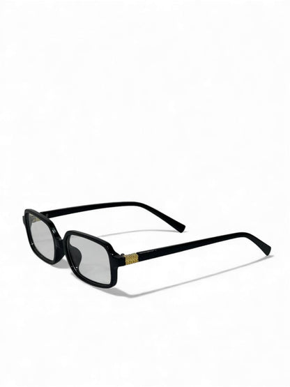 🕶✨ Miu Miu Inspired Slim Black Rectangle Sunglasses