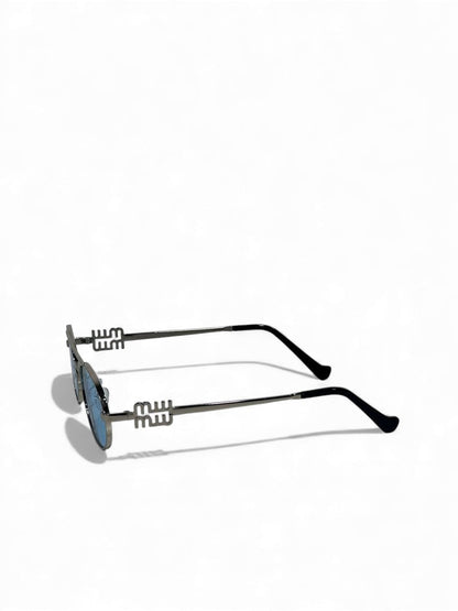 🩵 Miu Miu Oval Blue Lens Sunglasses 💙✨
