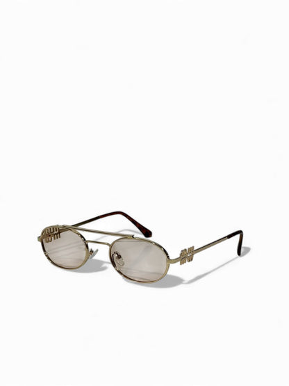 ✨ Miu Miu Gold Oval Sunglasses 🤍✨ | Minimal Luxury