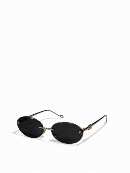 ✨ Celine Triomphe Oval Rimless Sunglasses 🖤 | Iconic Parisian Luxury