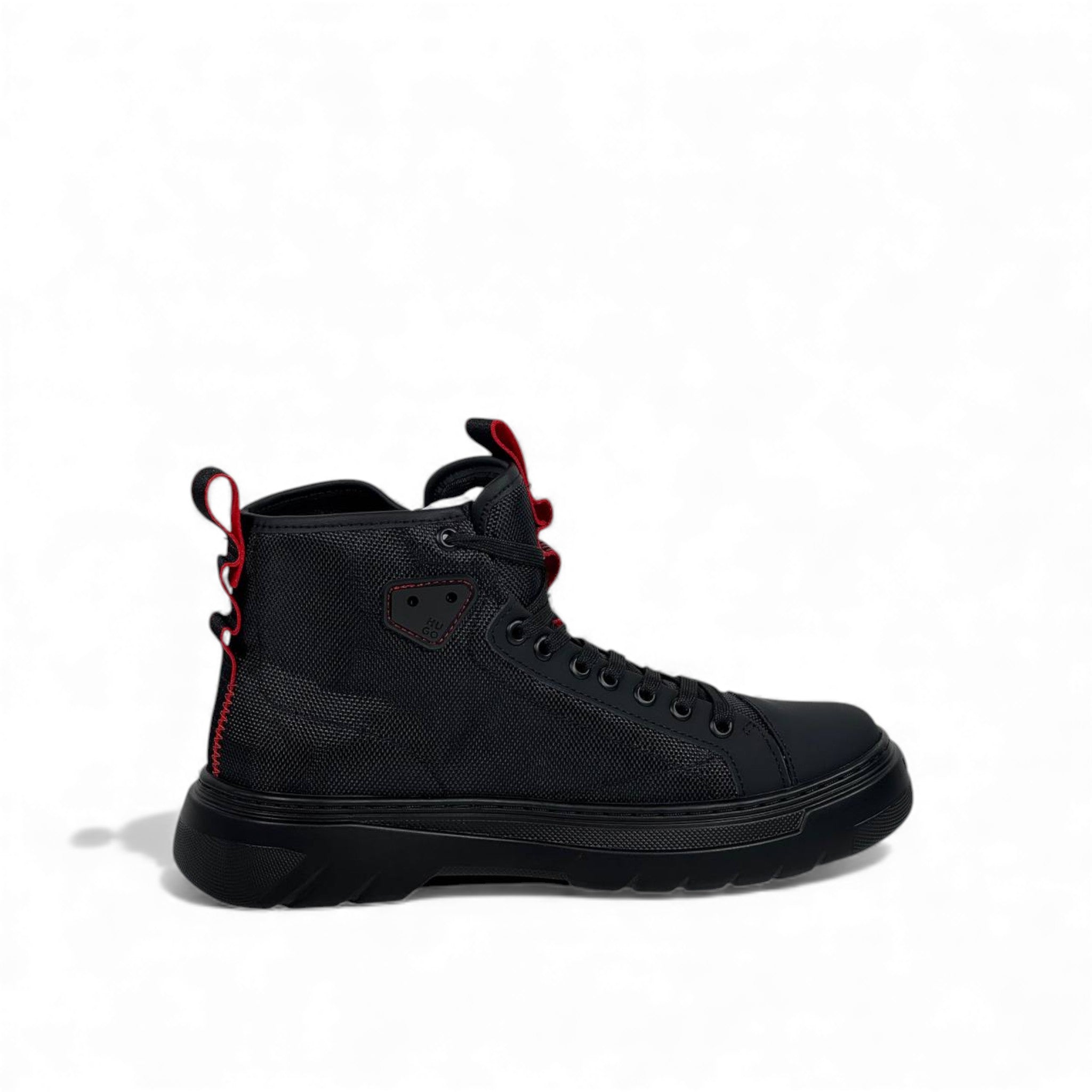 Hugo Black High-Top Street Sneakers 🔥⚫ Premium Urban Performance