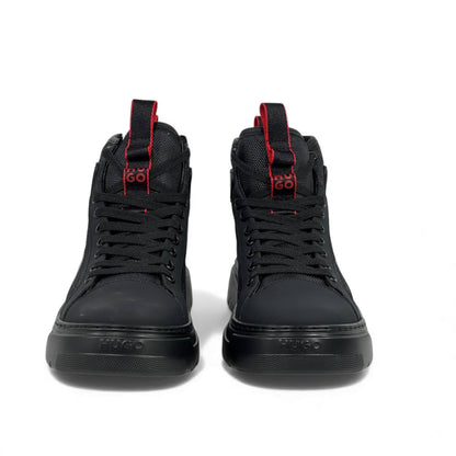 Hugo Black High-Top Street Sneakers 🔥⚫ Premium Urban Performance